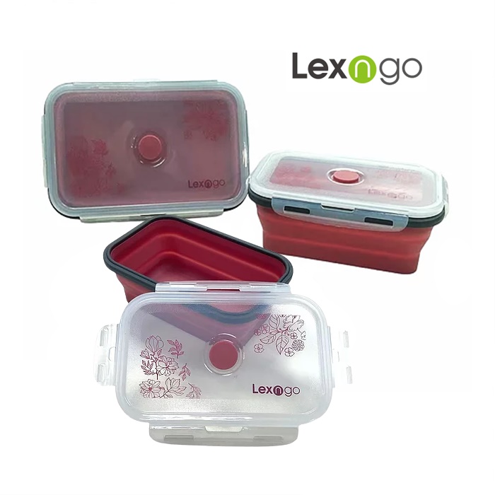 Buy LEXNGO 3pcs Silicone Lunch Boxes, Foldable Food Storage Containers